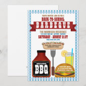 Terug naar school barbecuefeest uitnodigingen (Voorkant / Achterkant)