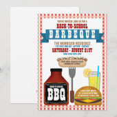 Terug naar school Barbeque Feest Uitnodigingen (Voorkant / Achterkant)