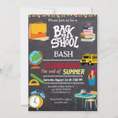 Terug naar school bash het einde van de zomer fees kaart (Voorkant)