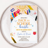 Terug naar School Bash Party Kaart