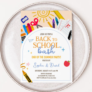 Terug naar School Bash Party Kaart