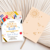 Terug naar School Bash Party Kaart