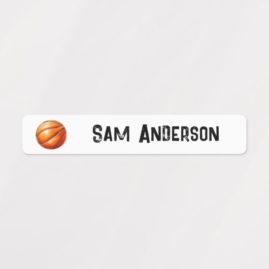 Terug naar school Basketbal Kinder naam Labels (Design 2)