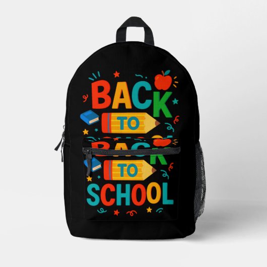 Terug naar school bedrukte rugzak (Voorkant)
