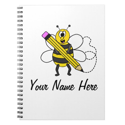 Terug naar school Bee Funny Teacher Custom Notitieboek (Voorkant)