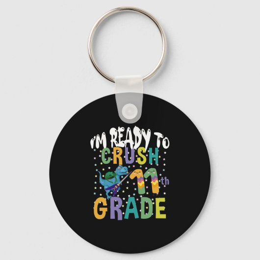 Terug naar school ben ik klaar om 11e gradendinnaa sleutelhanger (Voorkant)