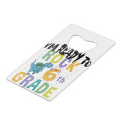 Terug naar school ben ik klaar om de 6de graad din creditkaart flessenopener (Voorkant Gekanteld)