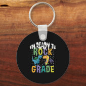 Terug naar school ben ik klaar om de 7de graad din sleutelhanger (Voorkant)
