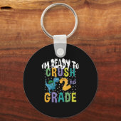 Terug naar school ben ik klaar om de tweede klas v sleutelhanger (Voorkant)