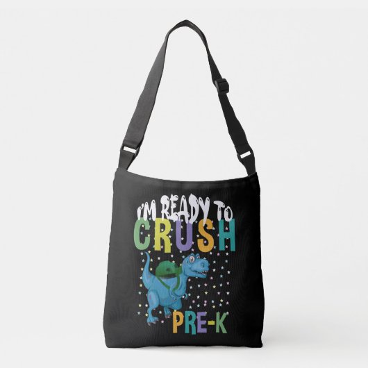 Terug naar school ben ik klaar om voor het K Dinos Crossbody Tas (Voorkant)