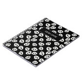 Terug naar School Black and White Skull Pattern Go Notitieboek (Linkerzijde)