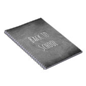 Terug naar School Black White Typography Chalkboar Notitieboek (Rechterzijde)