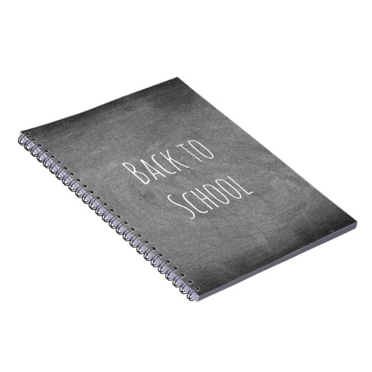 Terug naar School Black White Typography Chalkboar Notitieboek (Rechterzijde)