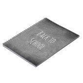 Terug naar School Black White Typography Chalkboar Notitieboek (Linkerzijde)