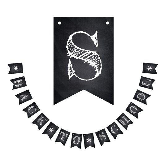 Terug naar School Blackboard Classroom Decoration Vlaggetjes