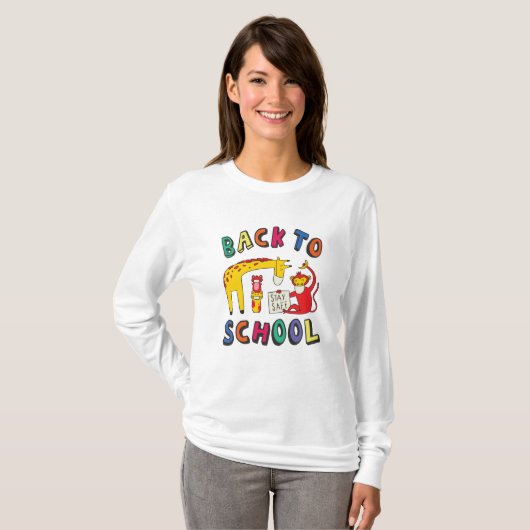 Terug naar school - Blijf veilig T-shirt (Voorkant volledig)