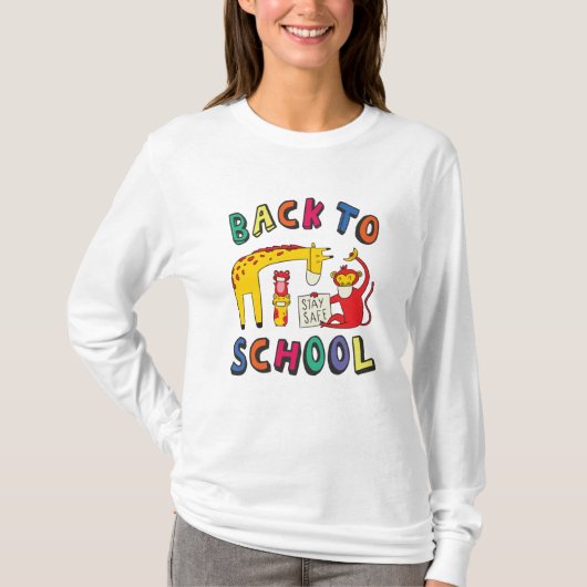 Terug naar school - Blijf veilig T-shirt (Voorkant)