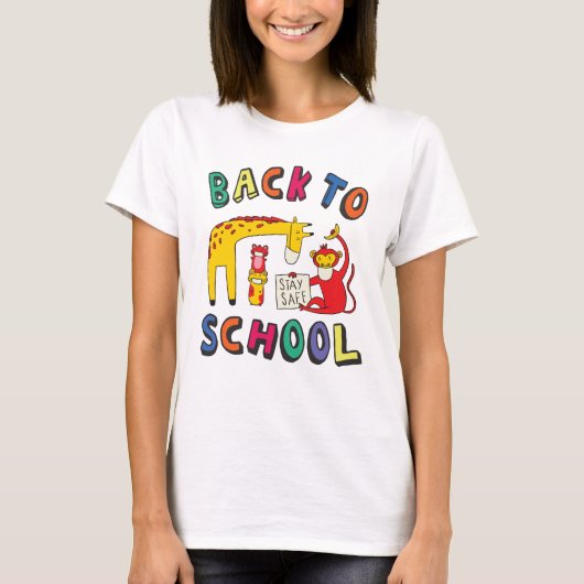 Terug naar school - Blijf veilig T-shirt (Voorkant)