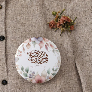 Terug naar school Bloemenkoran Motivatie Islamitis Ronde Button 5,7 Cm