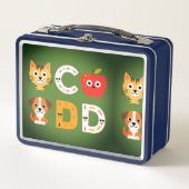 Terug naar school Blue Metal Lunch Box (Voorkant)