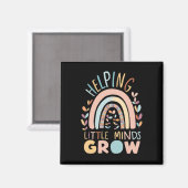 Terug-naar-school Boho Helping Little Minds Grow T Magneet (Voorkant / Achterkant)