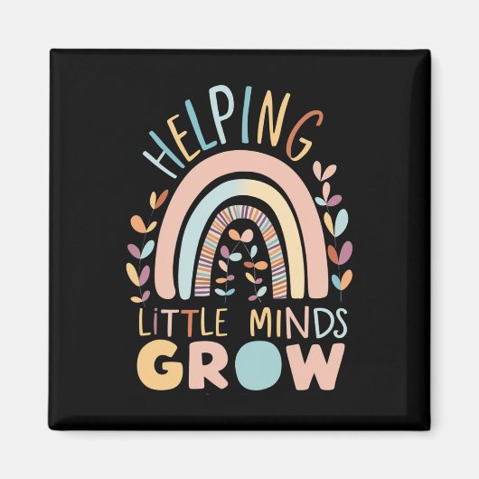 Terug-naar-school Boho Helping Little Minds Grow T Magneet (Voorkant)
