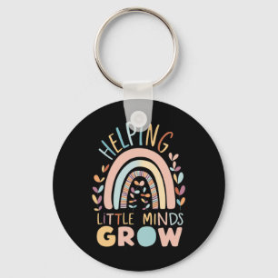 Terug-naar-school Boho Helping Little Minds Grow T Sleutelhanger