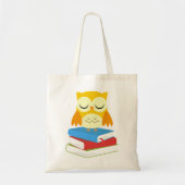Terug naar School Bookworm Owl Canvas Canvas tas (Voorkant)