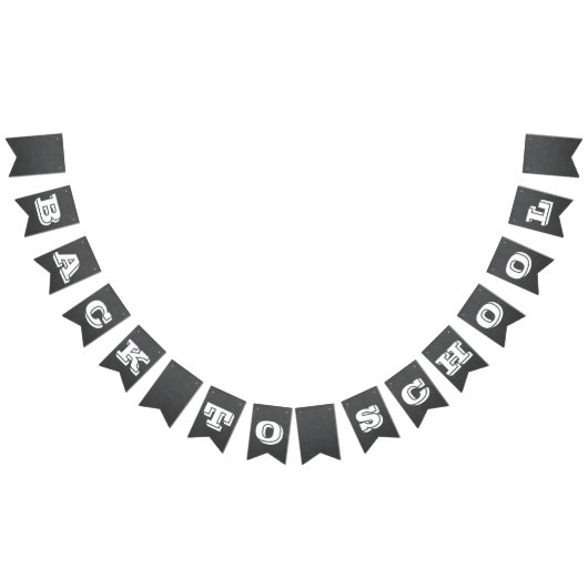 Terug naar school - bord ontwerpbanner vlaggetjes (Alle)