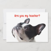 Terug naar School Boston Terrier Welkom Kaarten (Voorkant)