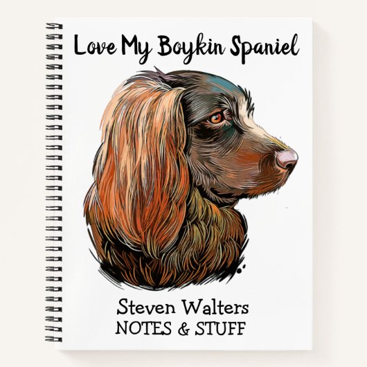 Terug naar school Boykin Spaniel notitieboek (Voorkant)