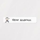Terug naar School Boys Leuke Ninja Kinder naam Labels (Design 2)