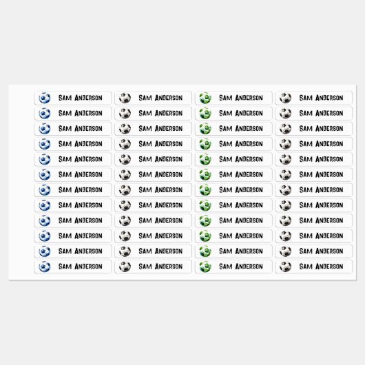 Terug naar School Boys Voetbal Kinder naam Labels (Vel)