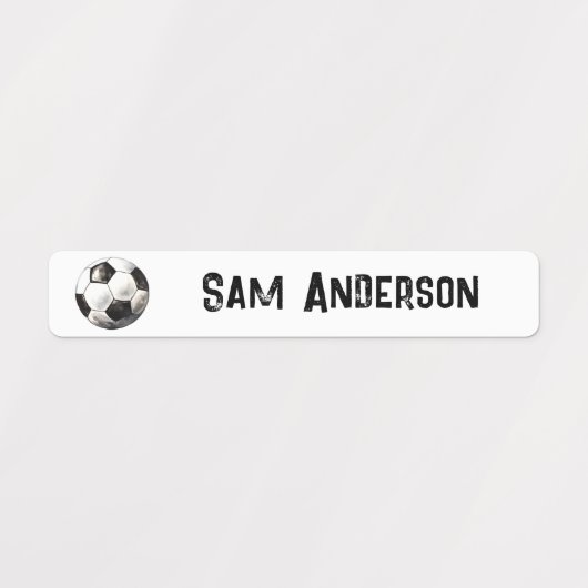 Terug naar School Boys Voetbal Kinder naam Labels (Design 2)
