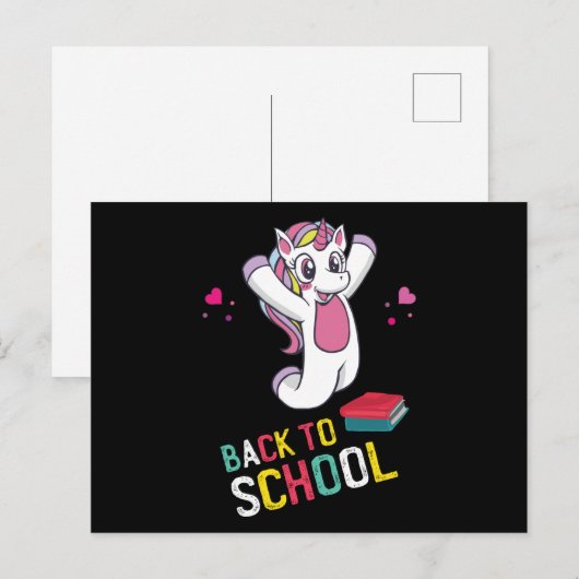Terug naar school briefkaart (Voorkant / Achterkant)