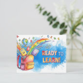 Terug naar School Briefkaart (Staand voorkant)