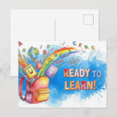 Terug naar School Briefkaart (Voorkant / Achterkant)