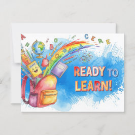 Terug naar School Briefkaart