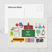 Terug naar School Briefkaart (Voorkant / Achterkant)