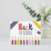 Terug naar School Briefkaart (Staand voorkant)