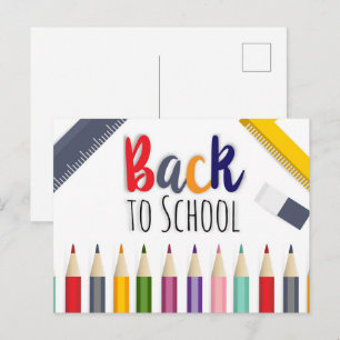 Terug naar School Briefkaart