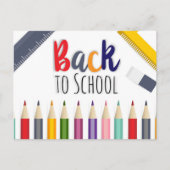 Terug naar School Briefkaart (Voorkant)