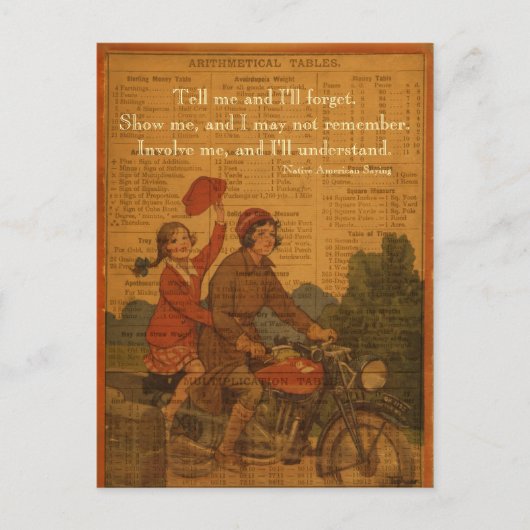 Terug naar school briefkaart (Voorkant)