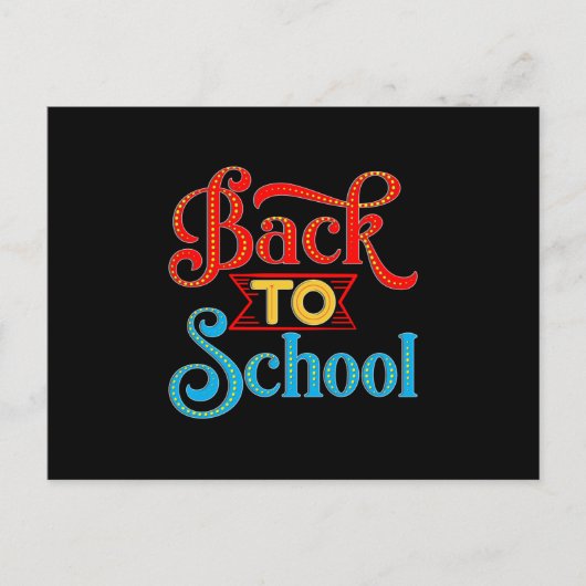 Terug naar School Briefkaart (Voorkant)