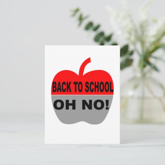 Terug naar school briefkaart (Staand voorkant)