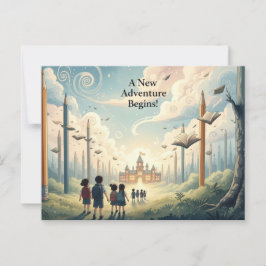 Terug naar School Briefkaart