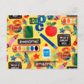 terug naar school briefkaart (Voorkant)