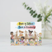 Terug naar School Briefkaart (Staand voorkant)