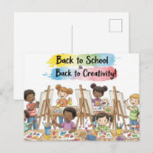 Terug naar School Briefkaart (Voorkant / Achterkant)