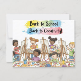 Terug naar School Briefkaart